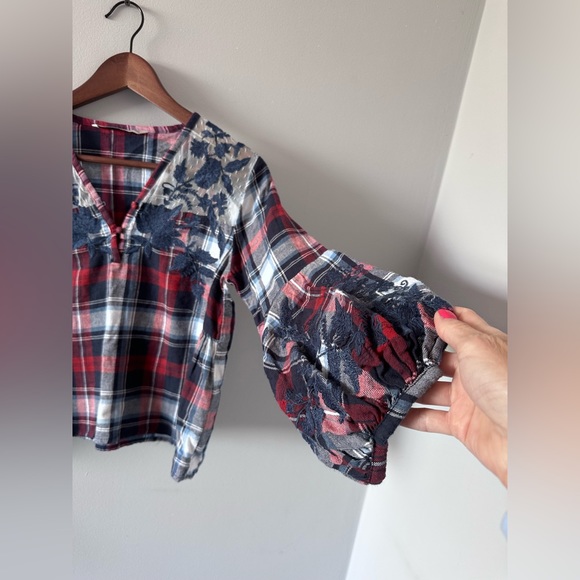 🟡2/30$ | Zara | Soft embroidery checkered top - Picture 5 of 12